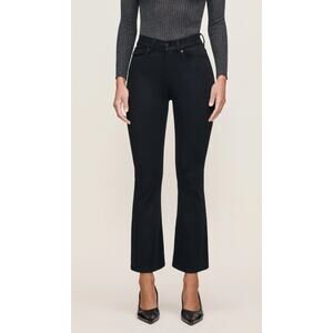 DL1961 Bridget Bootcut  High Rise Jeans Instasculpt Crop 26 Black Denim Minimal